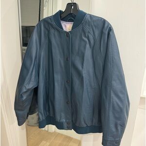 We The Free Vegan Leather Bomber Jacket